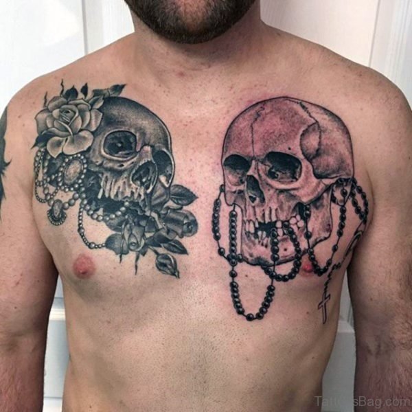 Skull And Rosary Tattoo
