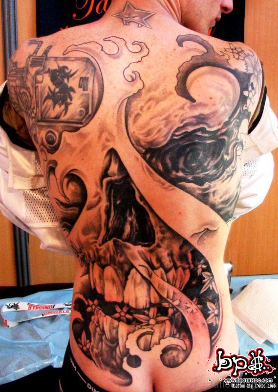 Skull Backpiece Tattoo