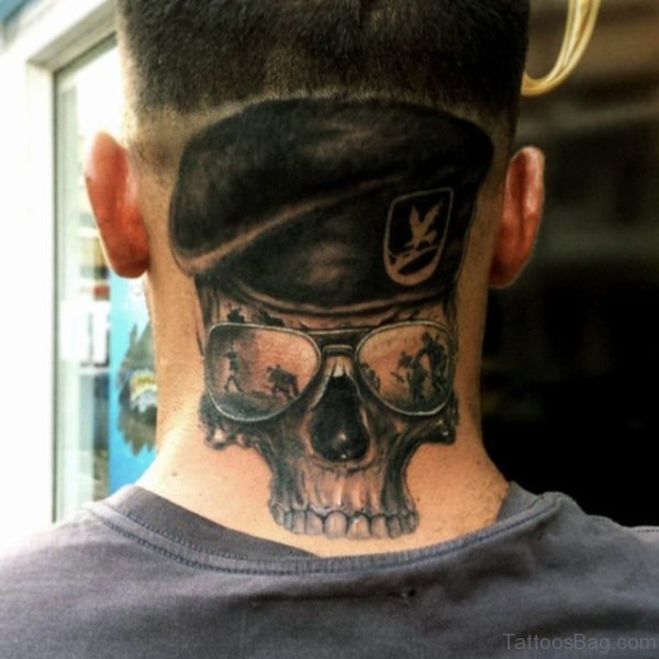 Skull Tattoo Design Made On Men Nap