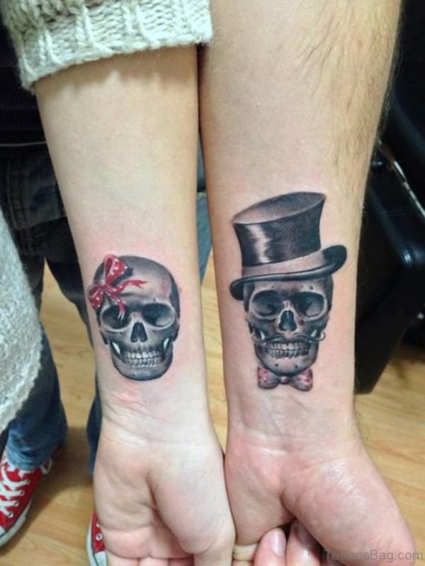 Skull Tattoo Design On Wrist