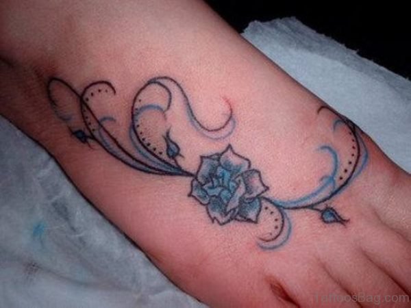 8 Mind Blowing Blue Rose Tattoos On Foot