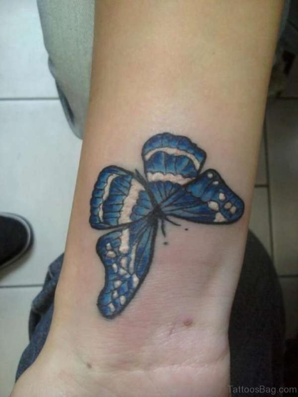 Small Butterfly Tattoo On Wrist 