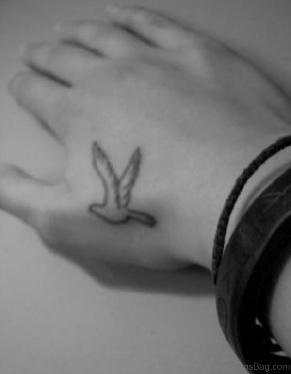 Small Dove Tattoo On Wrist