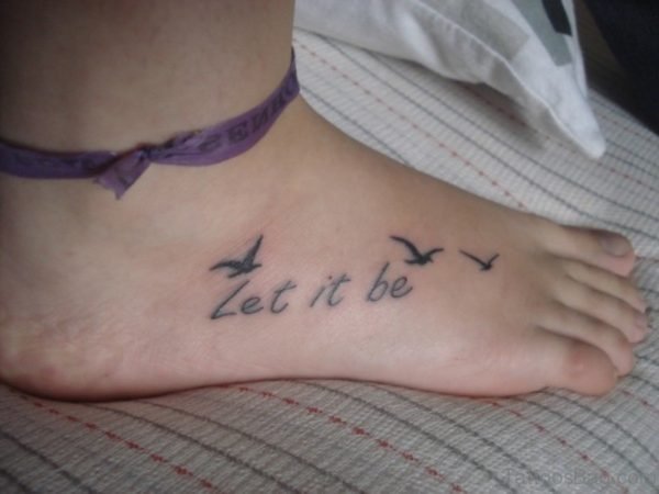 Sparrow Tattoo On Foot