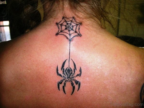 Spider Tattoo On Back 