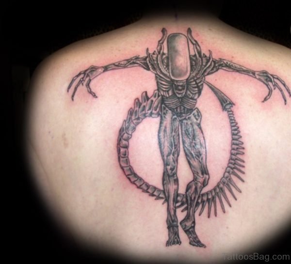Standing Alien Tattoo