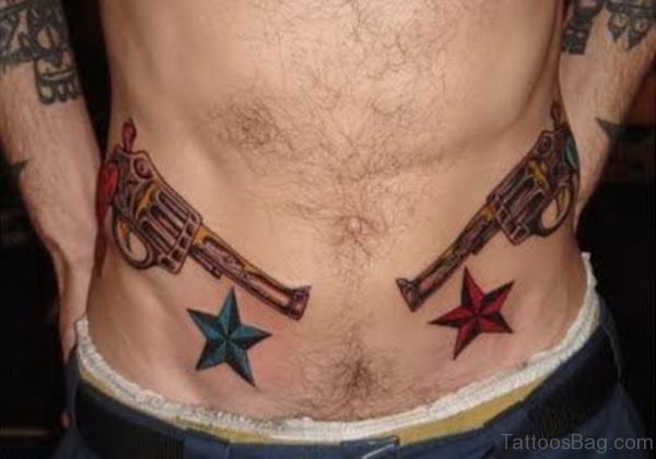 Star And Gun Tattoo