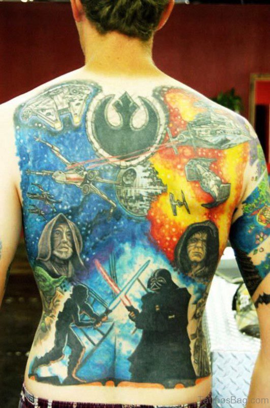 Star Wars Tattoo On Back