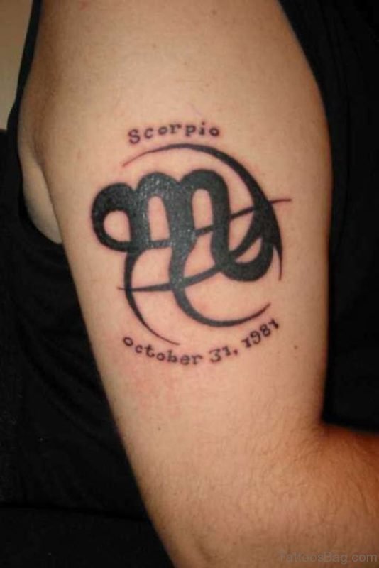 Stunning Scorpio Symbol Tattoo