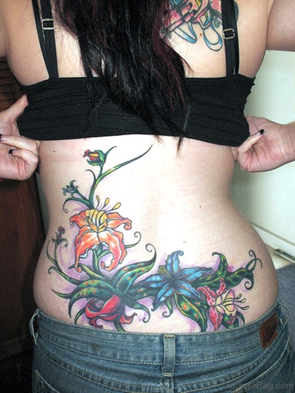 Stunning Vine Tattoo On Back