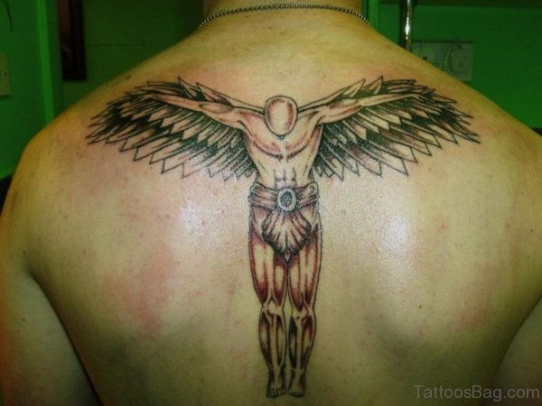 Stylish Angle Tattoo On Back