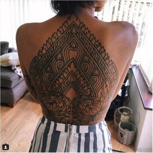 Stylish Back Tattoo 