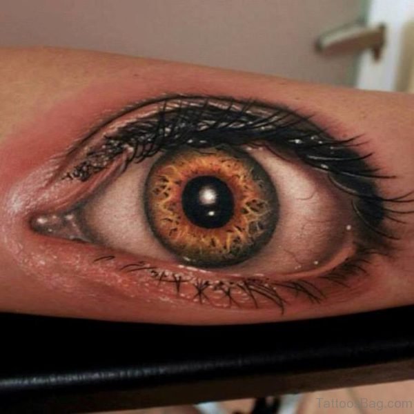 Stylish Eye Tattoo On Arm 
