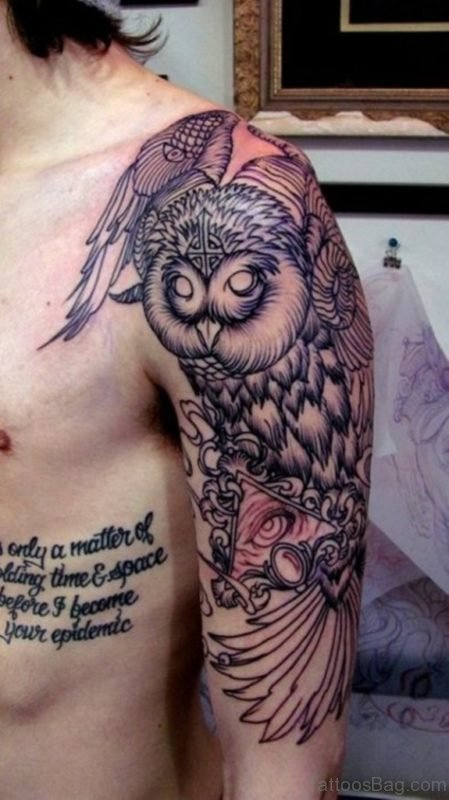 Stylish Owl Tattoo 