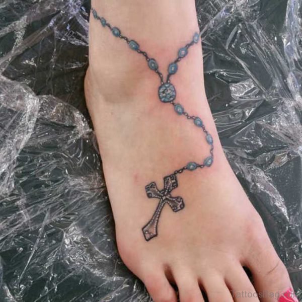 Stylish Rosary Tattoo 