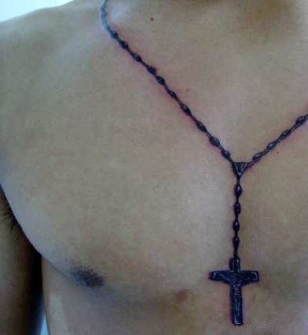Stylish Rosary Tattoo