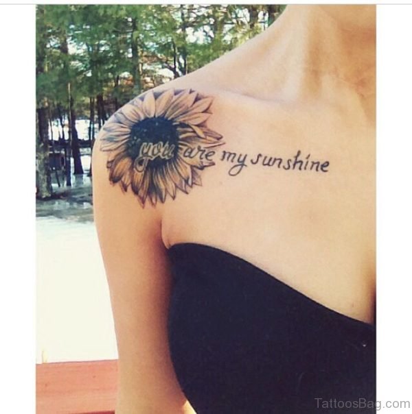 Sunflower Tattoo On Chest