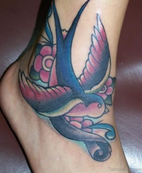 Swallow Tattoo On Ankle