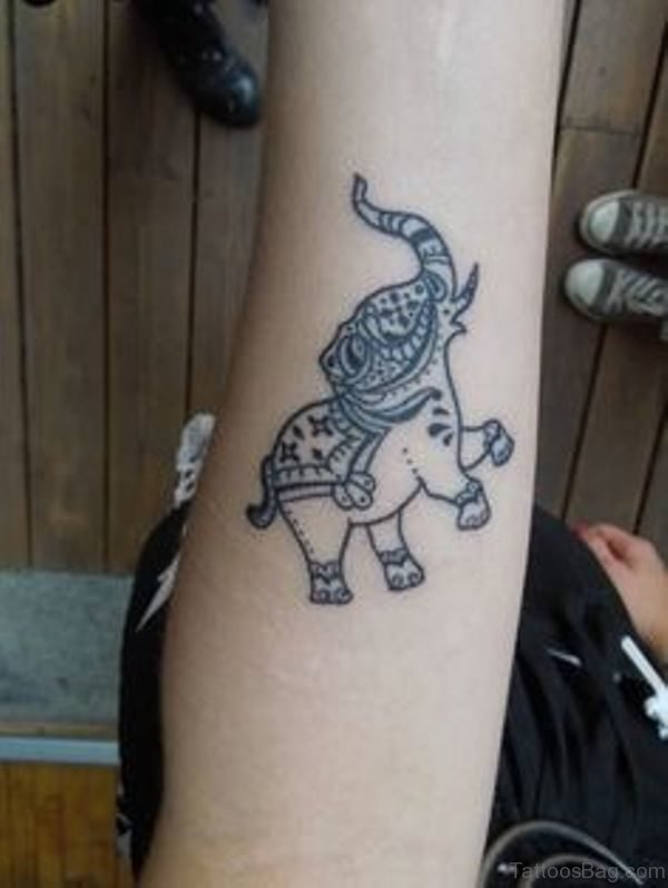 Sweet Forearm Elephant Tattoo