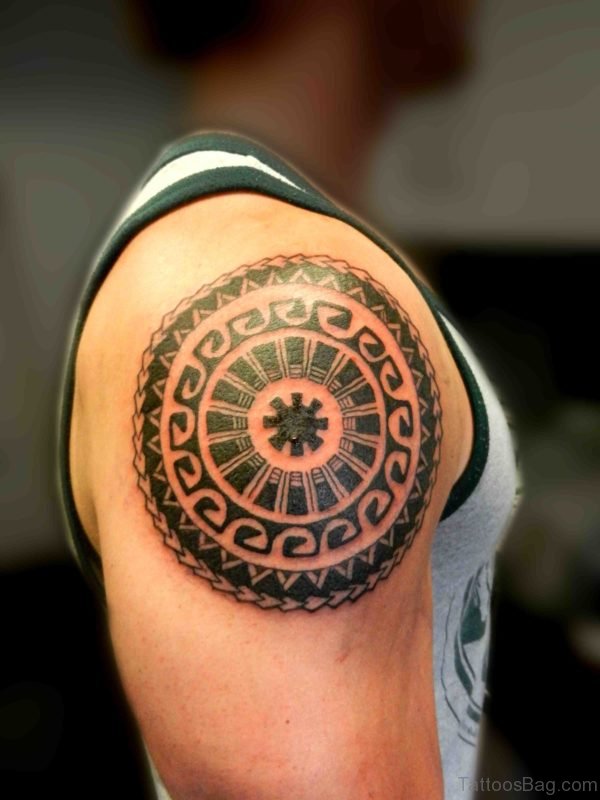 Symbol Tattoo On Shoulder