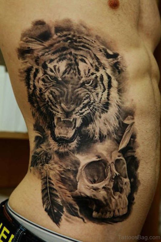 Tiger And Skull Tattoo