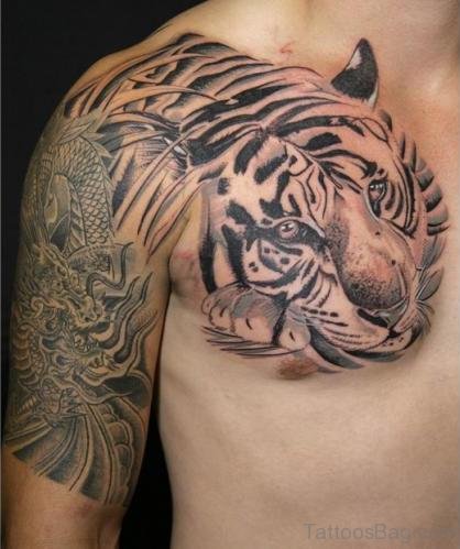 Tiger Tattoo Design On Shoulder