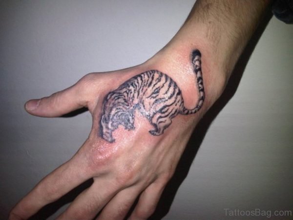 Tiger Tattoo On Hand