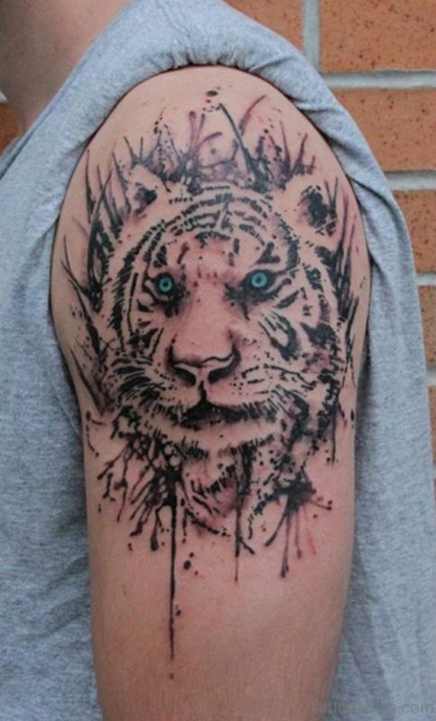 Tiger Tattoo On Shoulder 