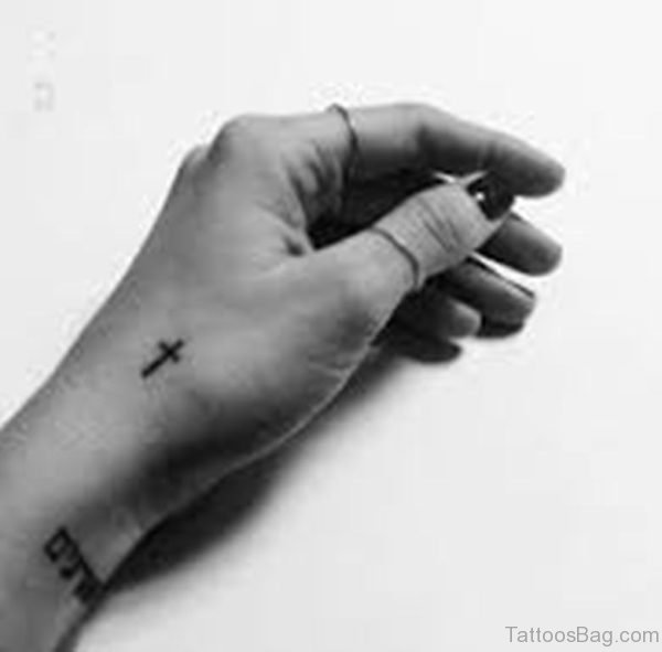 Tiny Cross Tattoo 