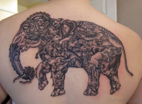 Traditional Elephnat Culture Tattoo