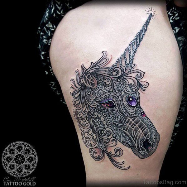 Traditional Unicorn Tattoo Design