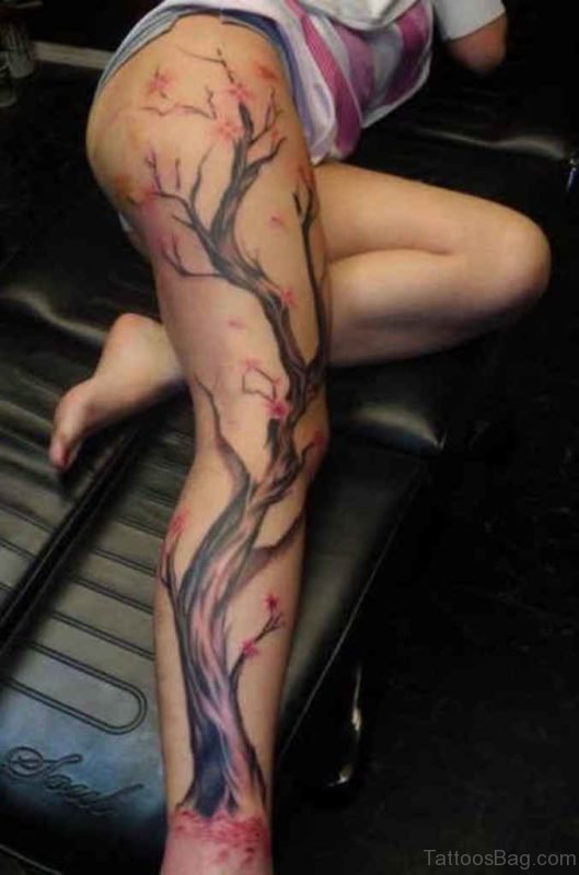 Tree Tattoo Leg