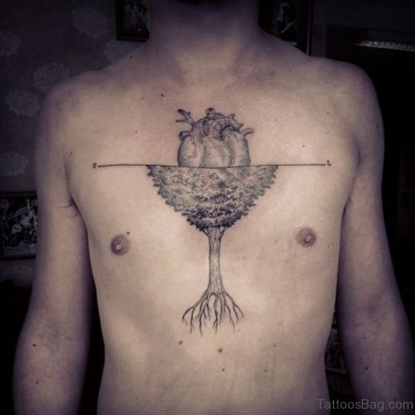 Tree Tattoo On Chest 1