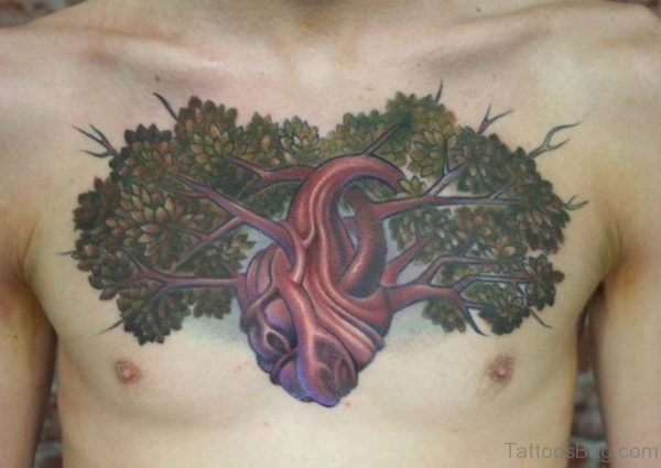 Tree Tattoo On Chest 