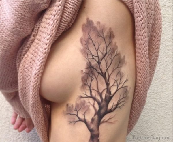 Tree Tattoo On Rib Picture