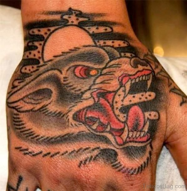 Trendy Wolf Tattoo