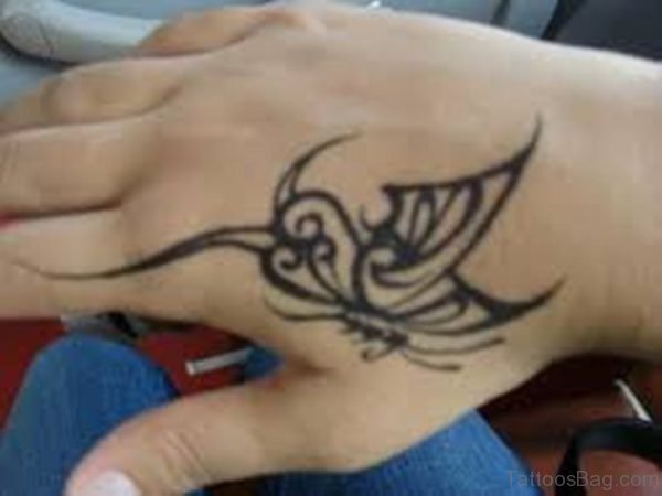 Tribal Butterfly Tattoo