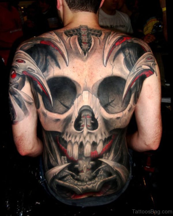 Tribal Skull Tattoo Design 
