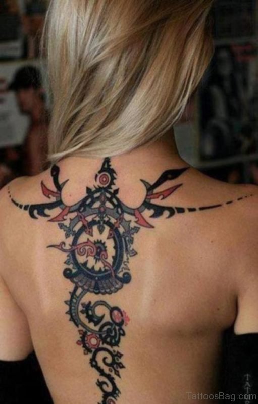 Tribal Tattoo On Back 