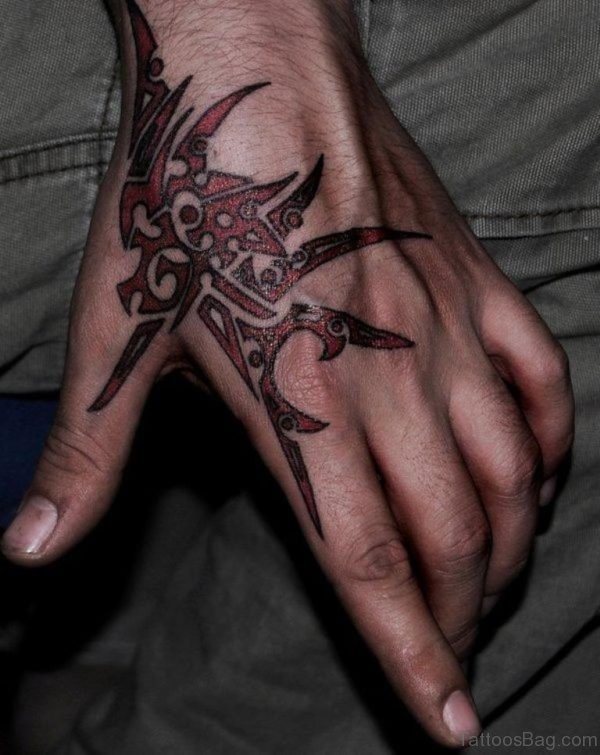 Tribal Tattoo On Hand