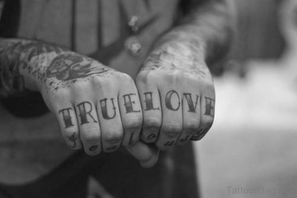 True Love wording Tattoo 