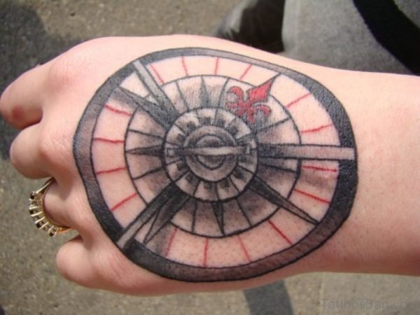 Ultimate Compass Tattoo On hand
