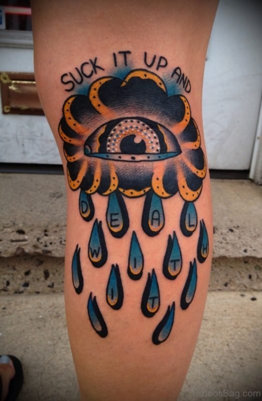 Ultimate Eye Tattoo On Leg