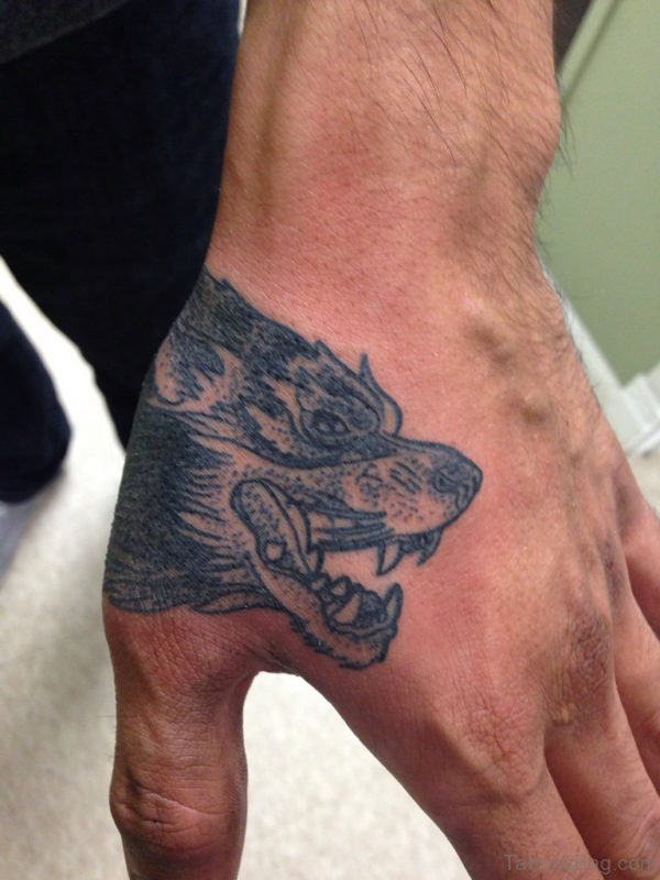 Ultimate Wolf Tattoo On Hand