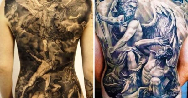 Unique Archangel Tattoos On Back