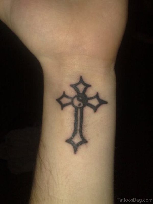 Waco Celtic Cross Tattoo On Wrist 