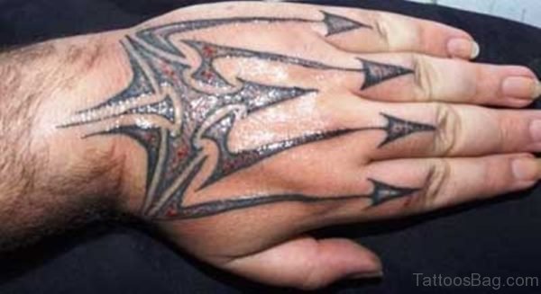 Warrior Tribal Hand Tattoo Design