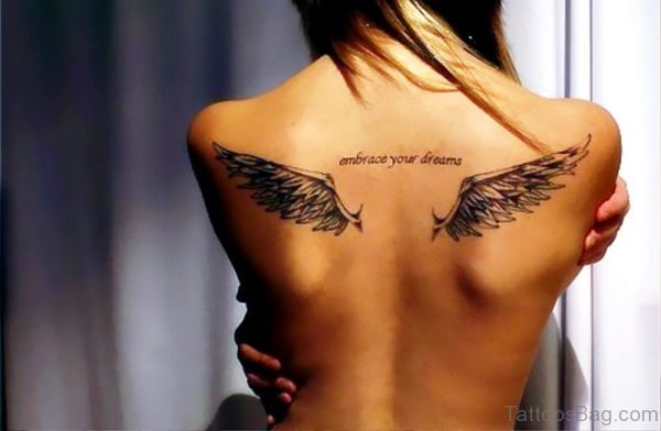 Wings Tattoo On Both Shoulder