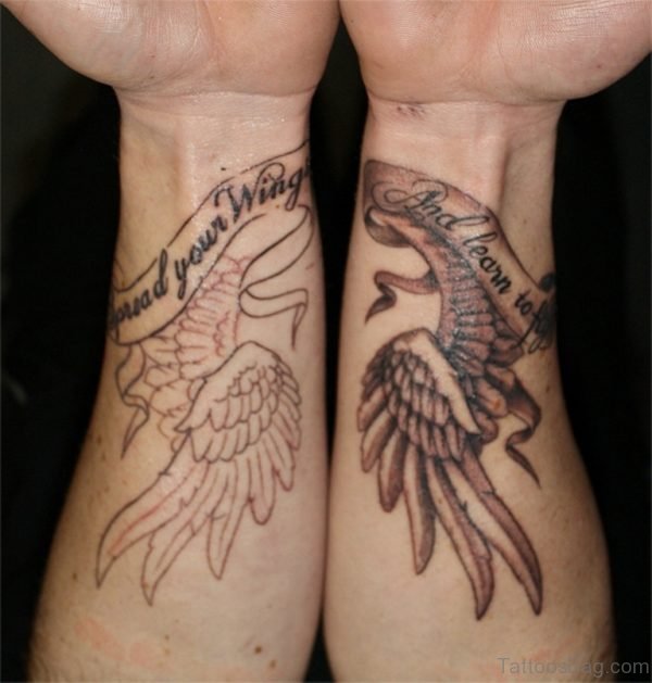 Wings Tattoo On Wrist 