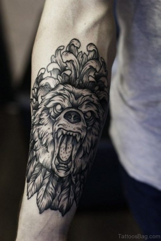 Wolf Tattoo Design On Arm 